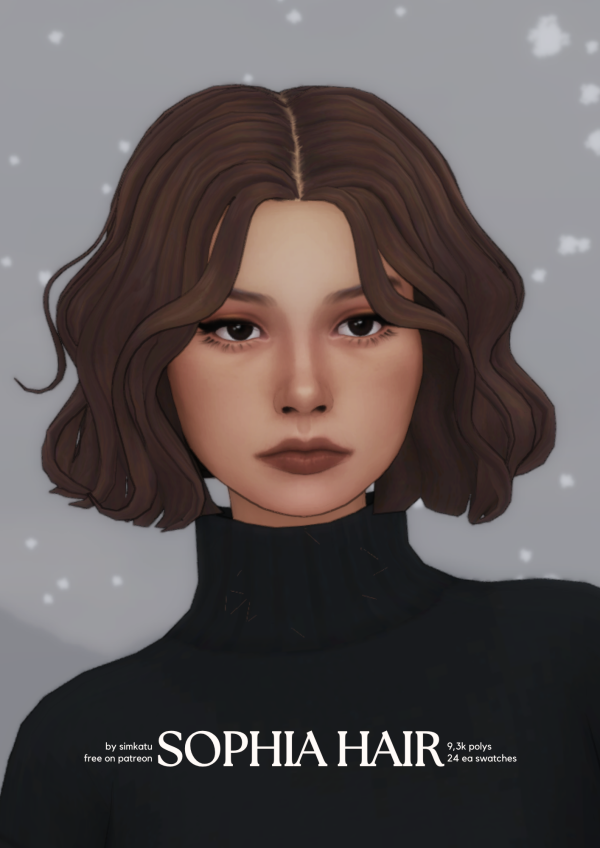 Maxis Match sophia hair by simsfinds - The Sims 4 Custom Content