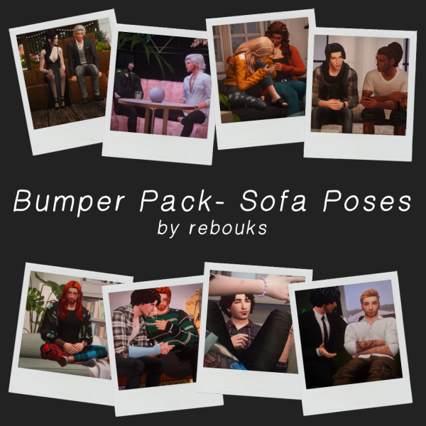 Mix Bumper Pack Sofa Poses by simsfinds - The Sims 4 Custom Content