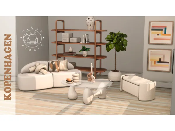 Mix Kopenhagen living room set - The Sims 4 Custom Content