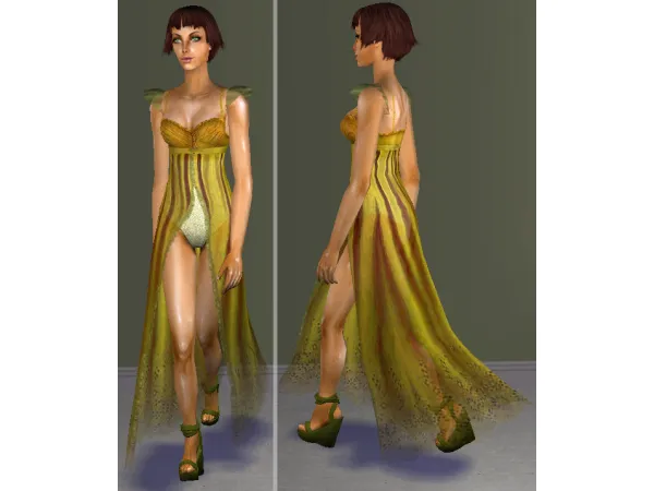Green Good Witch outfit - The Sims 2 Custom Content