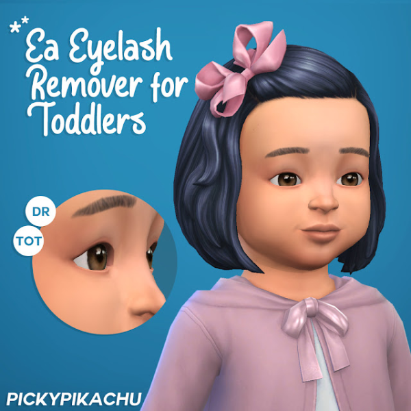 Maxis Match EA Eyelash Remover for Toddlers by simsfinds - The Sims 4 Custom Content