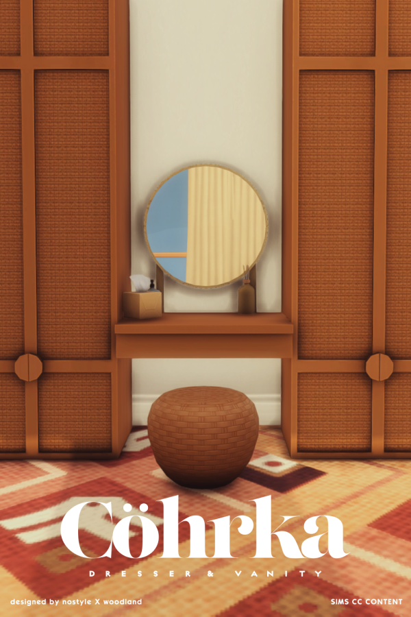 Maxis Match Cöhrka Dresser and Vanity by simsfinds - The Sims 4 Custom Content
