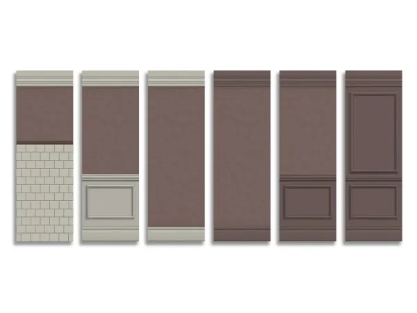 Mix Scandinavian Wall Set Part 1 by Sooky88 - The Sims 4 Custom Content
