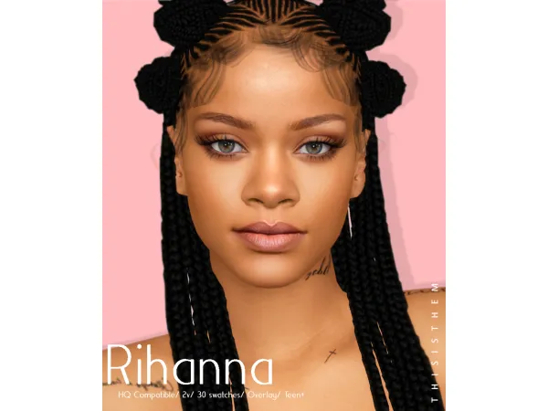 Alpha Rihanna Skin Sim by thisisthem - The Sims 4 Custom Content