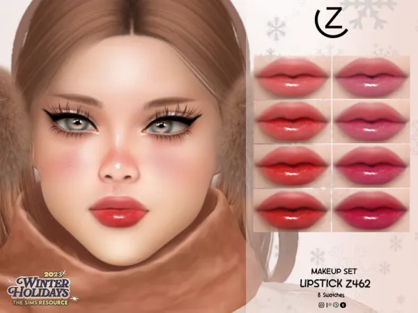 Alpha ZENX EYEBROW Z59 LIPSTICK Z462 EYELINER Z47 EYECOLORS Z73 BLUSH Z121 - The Sims 4 Custom Content