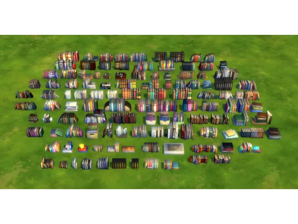 Maxis Match Books freed from bookcases by Xetto - The Sims 4 Custom Content