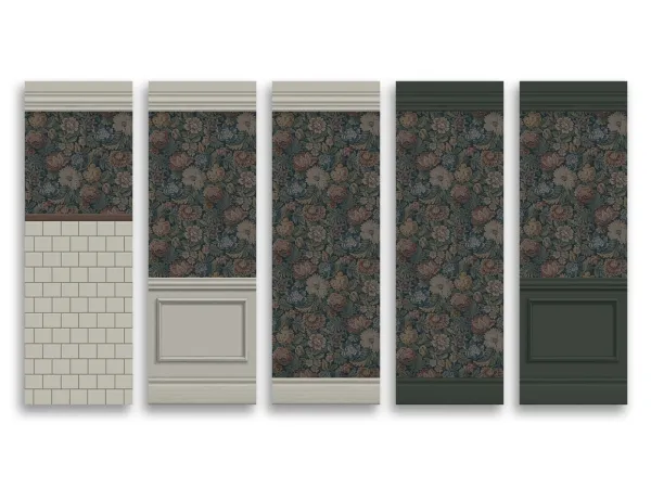 Mix Scandinavian Wall Set Part 2 Boråstapeter Wallpapers by Sooky88 - The Sims 4 Custom Content
