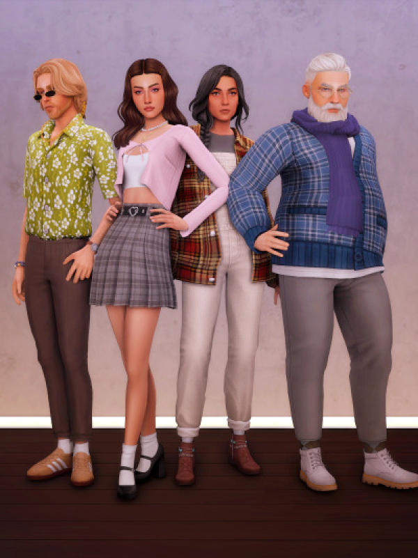 Maxis Match December Townie Makeovers by simsfinds - The Sims 4 Custom Content