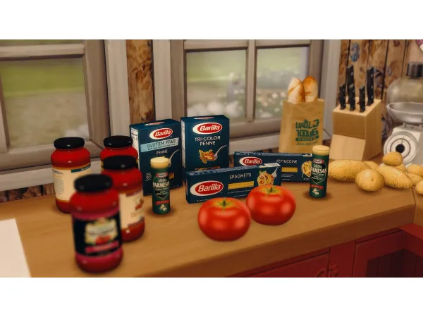 Mix Pasta Set by simsfinds - The Sims 4 Custom Content