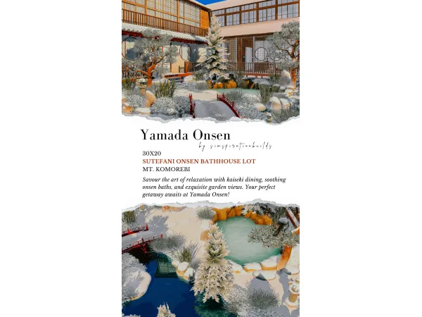 Mix Yamada Onsen by simspirationbuilds - The Sims 4 Custom Content