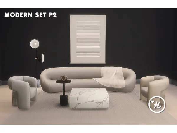 Alpha MODERN SET PART 2 by Helenmay - The Sims 4 Custom Content