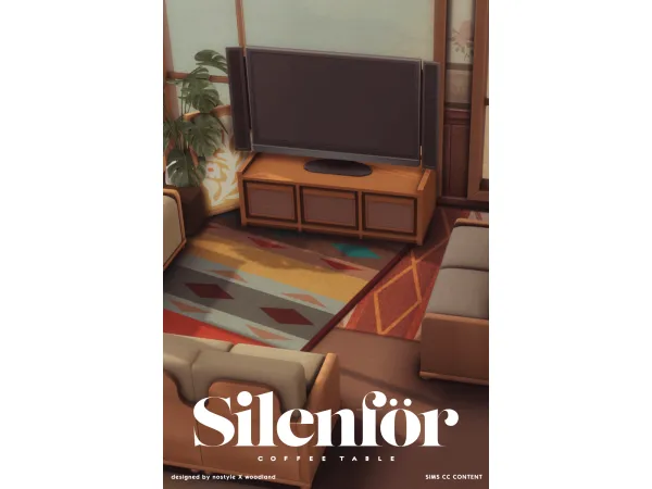 Maxis Match [N O S T Y L E X W O O D L A N D] Silenför Coffee Table - The Sims 4 Custom Content