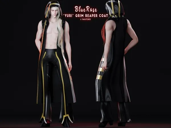 Alpha Yuri Grim Reaper Coat Brsims - The Sims 4 Custom Content