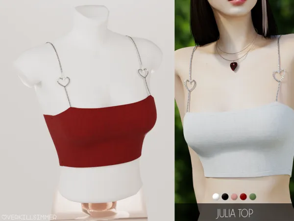 Alpha Julia top - The Sims 4 Custom Content