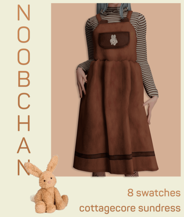 Alpha Cottagecore Sundress by simsfinds - The Sims 4 Custom Content
