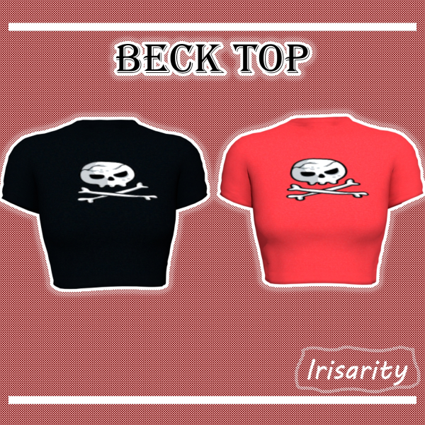 Alpha Beck Top by simsfinds - The Sims 4 Custom Content