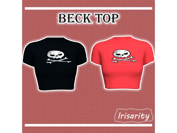 Alpha Beck Top by Irisarity - The Sims 4 Custom Content