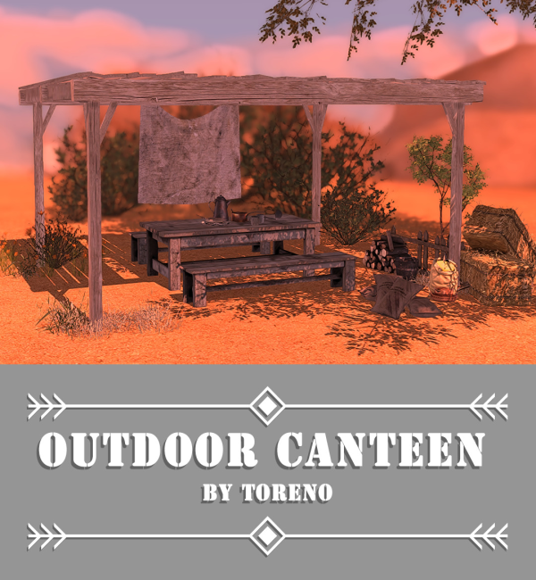 Alpha Outdoor Canteen converted by simsfinds - The Sims 4 Custom Content