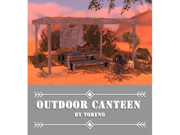 Alpha Outdoor Canteen converted by Toreno - The Sims 4 Custom Content