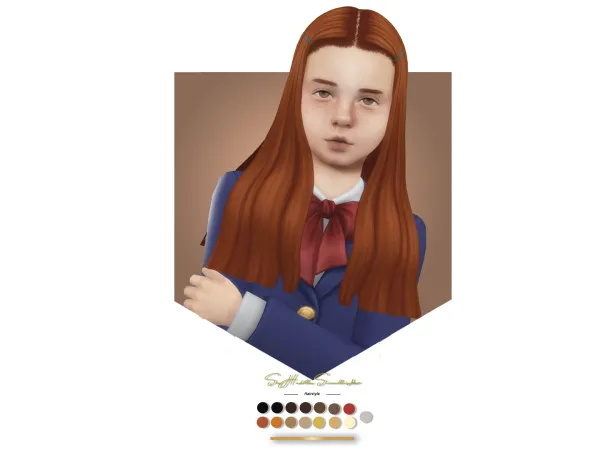 Maxis Match Mandy Hairtyle - The Sims 4 Custom Content