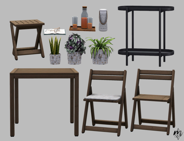 Qicc Evergreen Balcony Set by simsfinds - The Sims 3 Custom Content