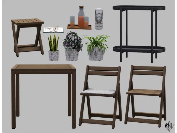 Qicc Evergreen Balcony Set - The Sims 3 Custom Content