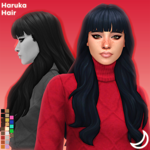 Maxis Match HARUKA HAIR by simsfinds - The Sims 4 Custom Content
