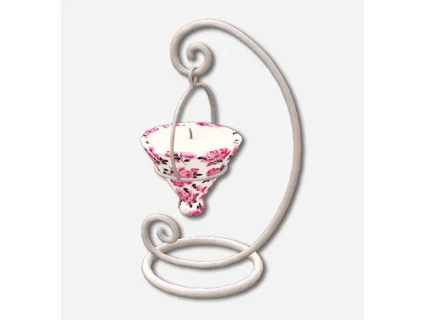 Mix Floral designed pottery candle holders by rrtt - The Sims 4 Custom Content