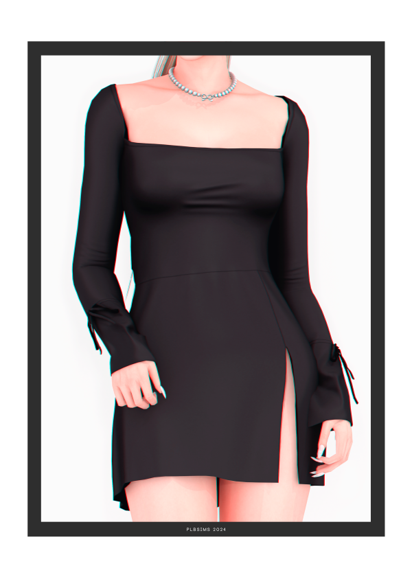 Alpha Swipe Dress by plbsims - The Sims 4 Custom Content