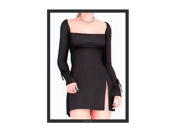 Alpha Swipe Dress - The Sims 4 Custom Content