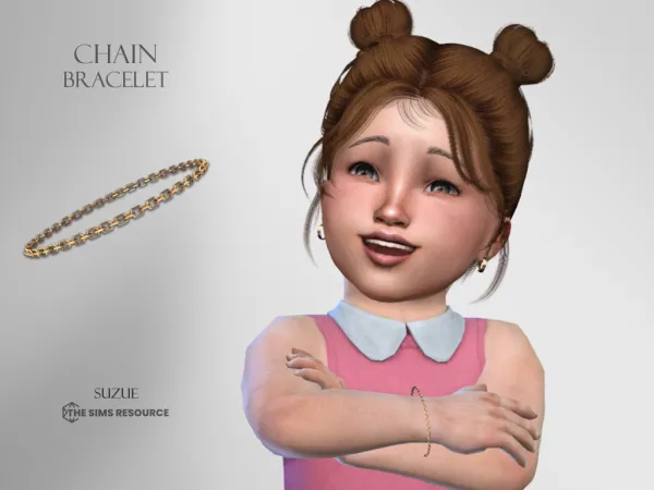 Alpha Chain Bracelet Toddler - The Sims 4 Custom Content