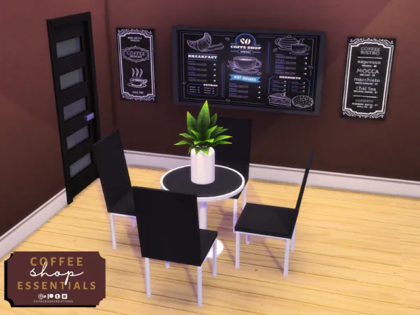 Alpha The Coffee Shop Essentials Set - The Sims 4 Custom Content
