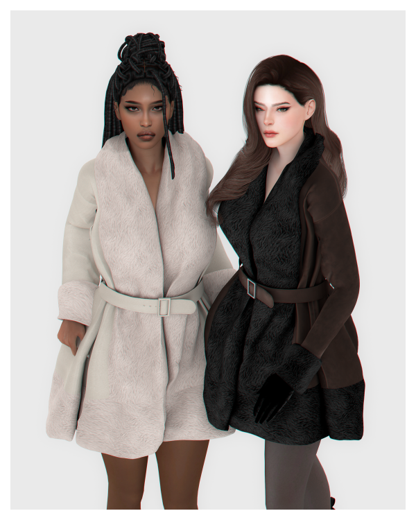 Alpha Claire Coat by simsfinds - The Sims 4 Custom Content