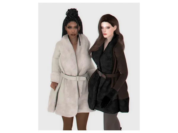 Alpha Claire Coat by backtrackcc - The Sims 4 Custom Content
