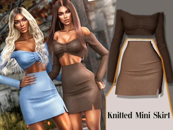 Alpha Knitted Mini Skirt - The Sims 4 Custom Content