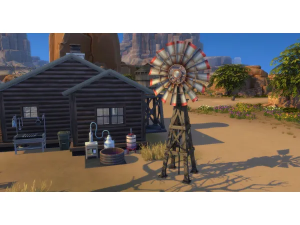Maxis Match Far West Wind Turbine by Serinion - The Sims 4 Custom Content