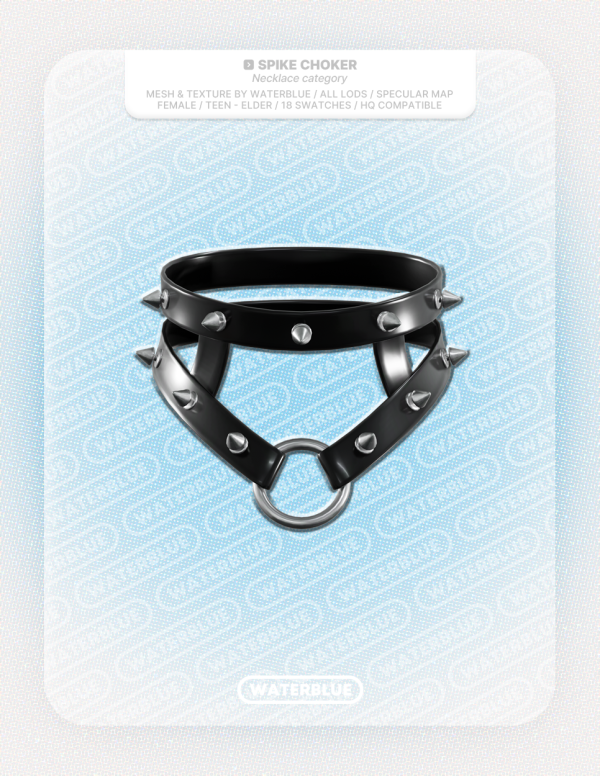 Alpha SPIKE CHOKER by simsfinds - The Sims 4 Custom Content