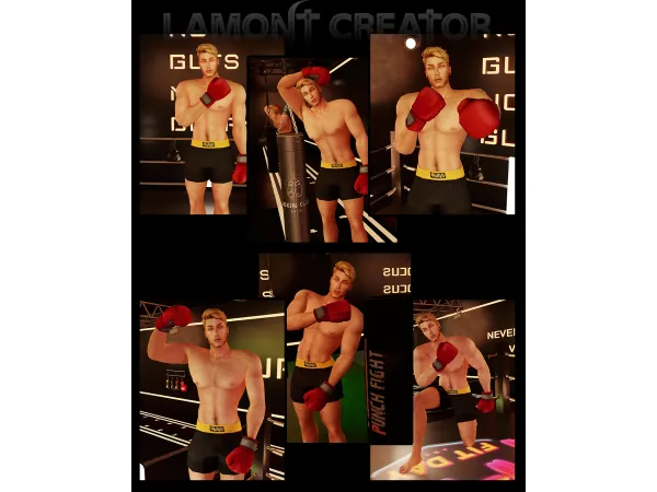 Alpha boxing 2 - The Sims 4 Custom Content