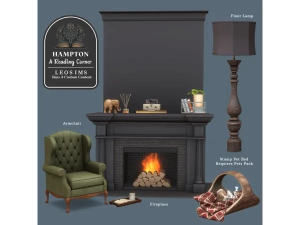 Hampton Reading Corner - The Sims 4 Custom Content