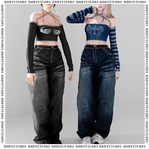Alpha Y2k set by babyetears - The Sims 4 Custom Content