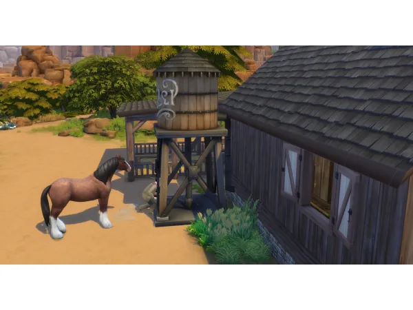 Maxis Match Farwest Water Tower by Serinion - The Sims 4 Custom Content