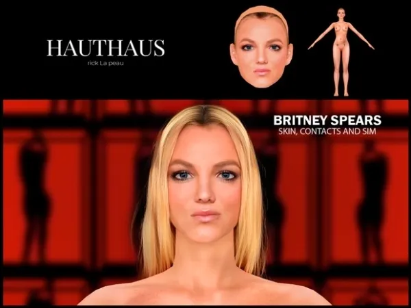 Alpha Britney Spears 2007 Skin Sim and VMA Outfit for (Super Real) by Hauthaus - The Sims 4 Custom Content