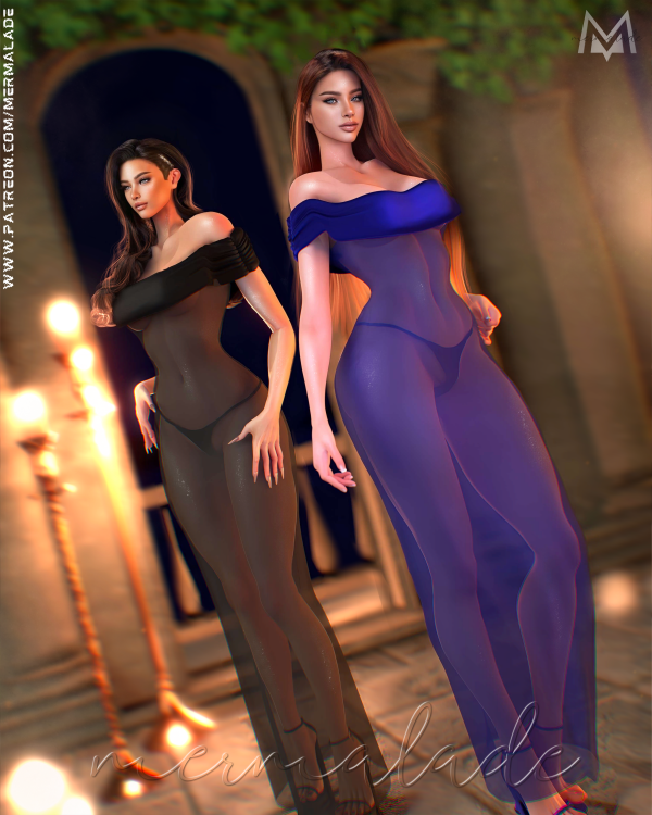 Alpha MERMALADE Tulle Dress (Early Access) by mermalade - The Sims 4 Custom Content