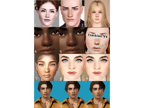 WanderingSims Fave Face Details List - The Sims 3 Custom Content