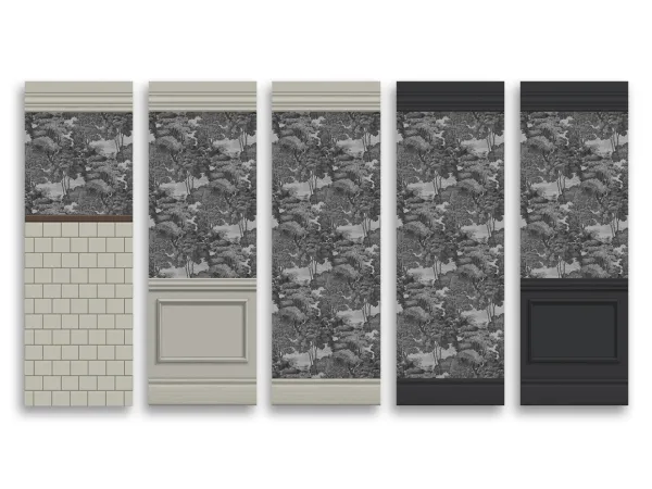 Mix Scandinavian Wall Set Part 3 Sandberg Wallpapers by Sooky88 - The Sims 4 Custom Content