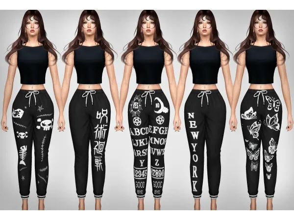Maxis Match Bottom Pant Rail Graffiti Jennisims by Jennifer - The Sims 4 Custom Content