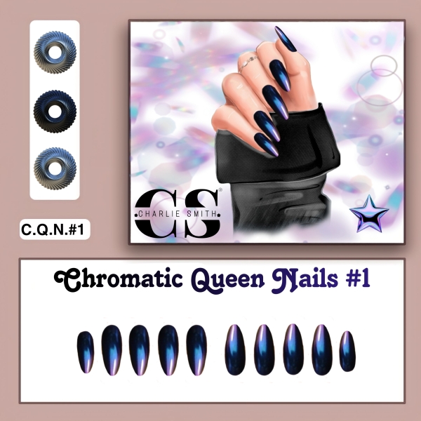 Alpha Chromatic Queen Nails N1 by charliesims4cc - The Sims 4 Custom Content