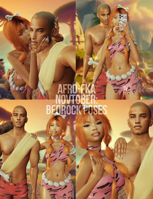Mix AFROxFKA Novtober Bedrock Poses (In Game) by simsfinds - The Sims 4 Custom Content