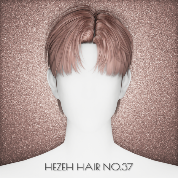 Alpha [Hezeh]Hair_No37_5k Followers Gift by hezeh - The Sims 4 Custom Content