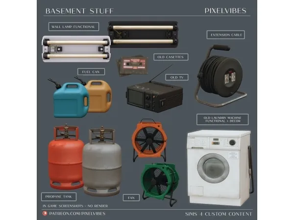 Alpha Basement Stuff - The Sims 4 Custom Content